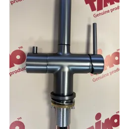 Timo. Смеситель для кухни с подключением фильтра и выдвижной лейкой Saona 2356/18FL Черное золото