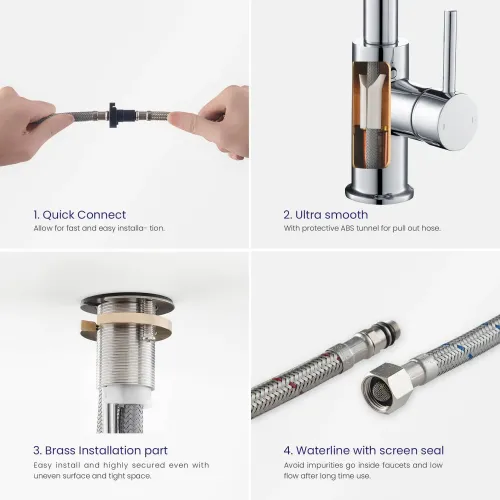 Timo. Смеситель для кухни с выдвижной лейкой Saona 2316/00FL Хром