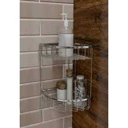 Timo. Полка угловая двойная Saona 13082/00 Хром