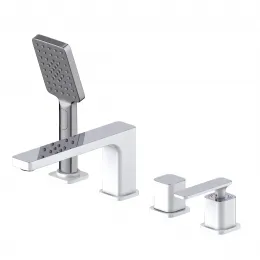 Timo. Смеситель для ванны врезной Torne 4330/00-16Y Хром-Белый