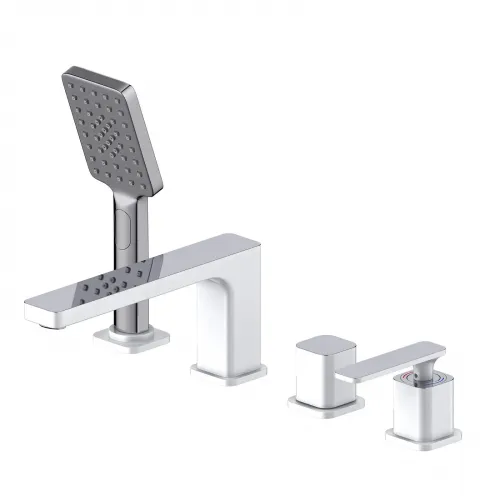 Timo. Смеситель для ванны врезной Torne 4330/00-16Y Хром-Белый