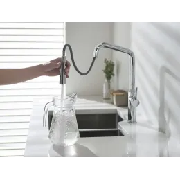 Timo. Смеситель для кухни с выдвижной лейкой Saona 2386/00FL Хром