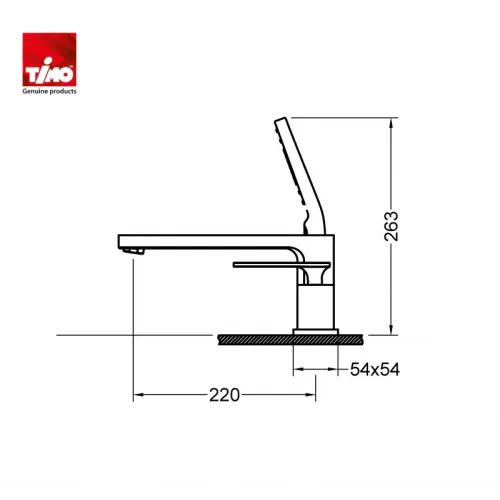 Timo. Смеситель для ванны врезной Torne 4330/03Y Черный