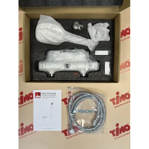 Timo. Смеситель для ванны Helmi 4024/00-16Y Хром-Белый