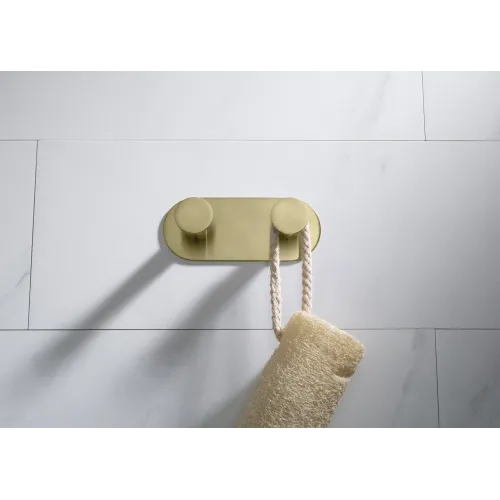 Timo. Вешалка-2 крючка Saona 13014/17 Золото матовое