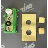 Timo. Душевая система встроенная с термостатом Petruma SX-5019/17SM Золото матовое