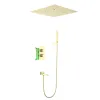 Timo. Душевая система встроенная с термостатом Petruma SX-5019/17SM Золото матовое
