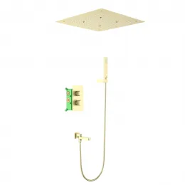 Timo. Душевая система встроенная с термостатом Petruma SX-5019/17SM Золото матовое