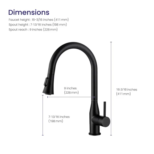 Timo. Смеситель для кухни с выдвижной лейкой Saona 2336/03FL Черный