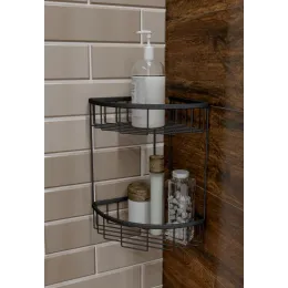 Timo. Полка угловая двойная Saona 13082/03 Черный