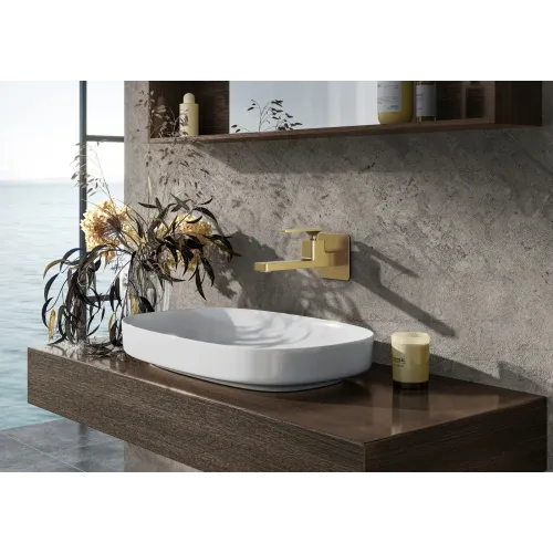 Timo. Смеситель для раковины встроенный Torne 4372/17SM Золото матовое