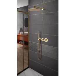 Timo. Душевая система встроенная с термостатом Saona SX-2359/17SM Золото матовое