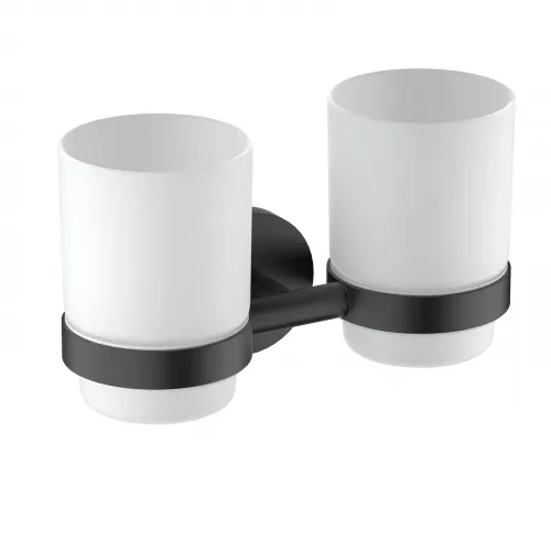 Timo. Стакан двойной для зубных щеток Saona 13034/03 Черный