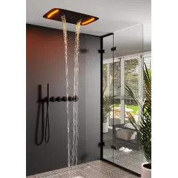 Timo. Душевая система встроенная с термостатом Saona SX-2319/03SM Черный