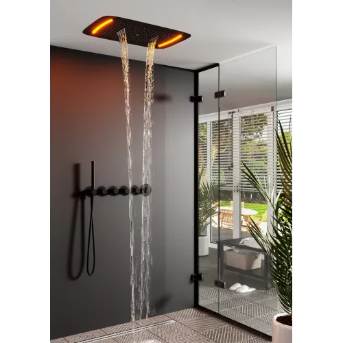 Timo. Душевая система встроенная с термостатом Saona SX-2319/03SM Черный