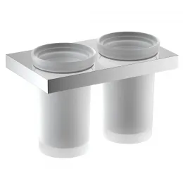 Timo. Стакан двойной для зубных щеток Petruma 15234/00 Хром