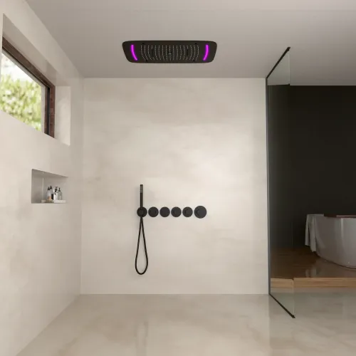 Timo. Душевая система встроенная с термостатом Saona SX-2319/03SM Черный