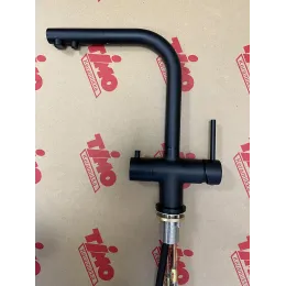 Timo. Смеситель для кухни с подключением фильтра и выдвижной лейкой Saona 2356/03FL Черный