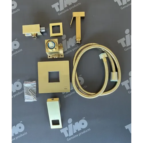 Timo. Смеситель встроенный с гигиеническим душем Briana 7189/17SM Золото матовое