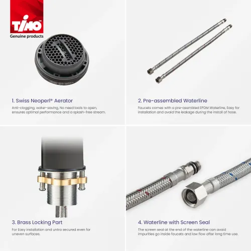 Timo. Смеситель для раковины Torne 4361/03F Черный