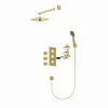 Timo. Душевая система встроенная с термостатом Tetra-Thermo SX-0179/17SM Золото матовое
