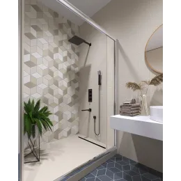 Timo. Душевая система встроенная с термостатом Petruma SX-5149/03SM Черный