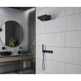 Timo. Душевая система встроенная с термостатом Petruma SX-5249/03SM Черный
