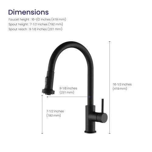 Timo. Смеситель для кухни с выдвижной лейкой Saona 2316/03FL Черный