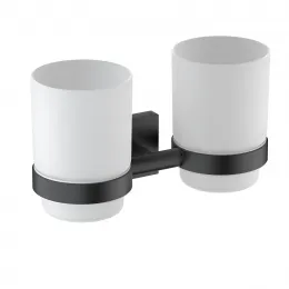 Timo. Стакан двойной для зубных щеток Selene 12034/03 Черный