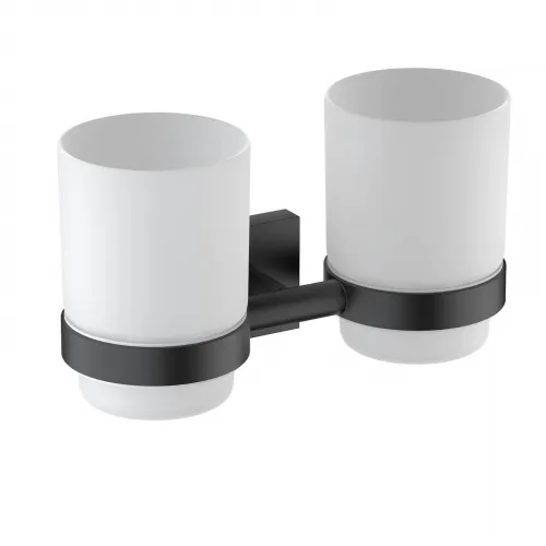 Timo. Стакан двойной для зубных щеток Selene 12034/03 Черный