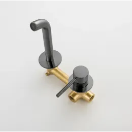 Timo. Смеситель для раковины встроенный Saona 2372/18SM Черное золото