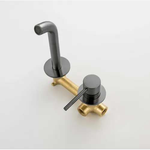 Timo. Смеситель для раковины встроенный Saona 2372/18SM Черное золото