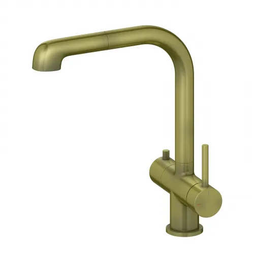 Timo. Смеситель для кухни с подключением фильтра и выдвижной лейкой Saona 2346/02FL Антик