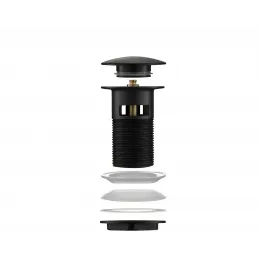 Timo. Донный клапан с переливом, универсальный 8011/03 Черный