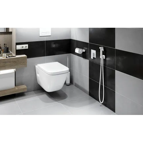 Timo. Смеситель встроенный с гигиеническим душем Selene 2089/16SM Белый матовый