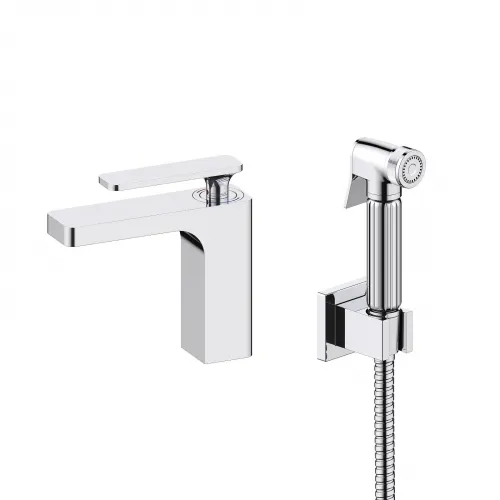 Timo. Смеситель для раковины с гигиеническим душем Torne 4360/00G Хром