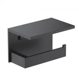 Timo. Бумагодержатель с полкой для телефона Petruma 15243/03 Черный