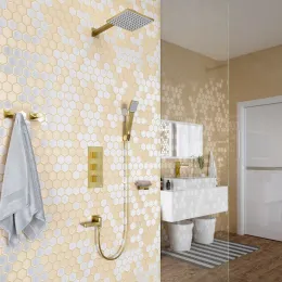 Timo. Душевая система встроенная с термостатом Tetra-Thermo SX-0199/17SM Золото матовое