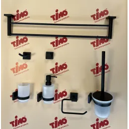 Timo. Полотенцедержатель двойной Selene 12056/03 Черный