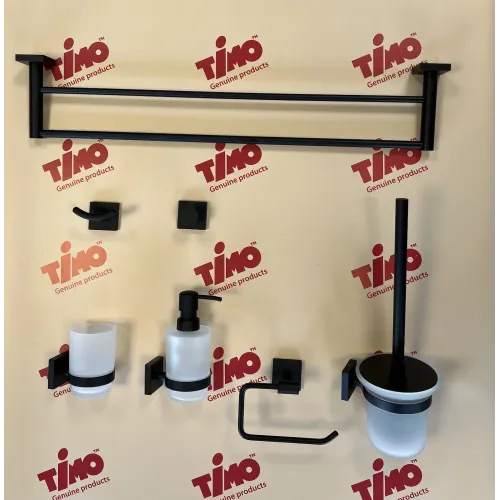 Timo. Полотенцедержатель двойной Selene 12056/03 Черный