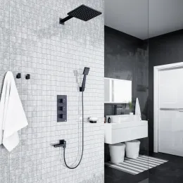 Timo. Душевая система встроенная с термостатом Tetra-Thermo SX-0199/03SM Черный