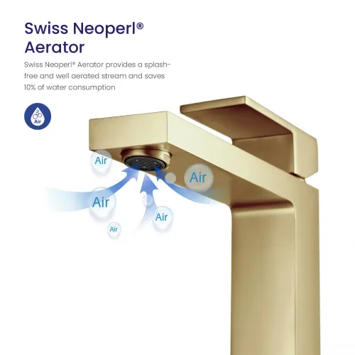 Timo. Смеситель для раковины-чаши Selene 3011/17F Золото матовое