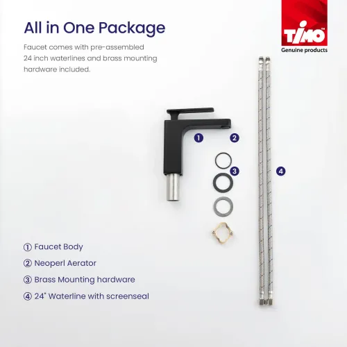 Timo. Смеситель для раковины Torne 4361/03F Черный