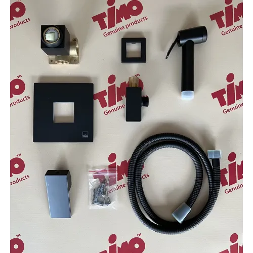 Timo. Смеситель встроенный с гигиеническим душем Selene 2089/03SM Черный