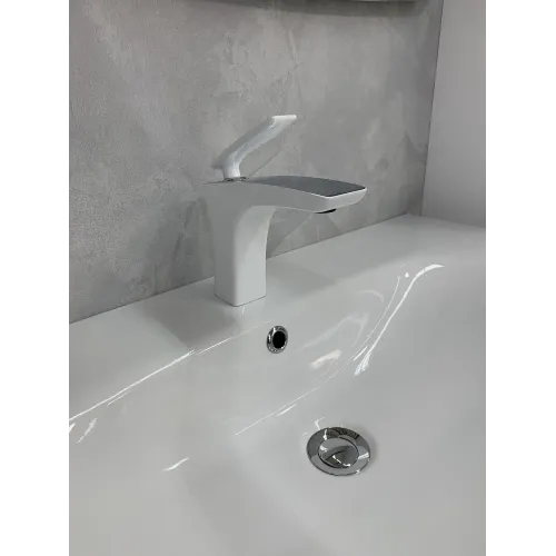 Timo. Смеситель для раковины Helmi 4061/00-16F Хром-Белый