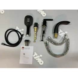 Timo. Смеситель для ванны врезной Helmi 4020/03Y Черный