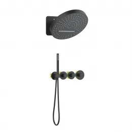 Timo. Душевая система встроенная с термостатом Saona SX-2329/03SM Черный