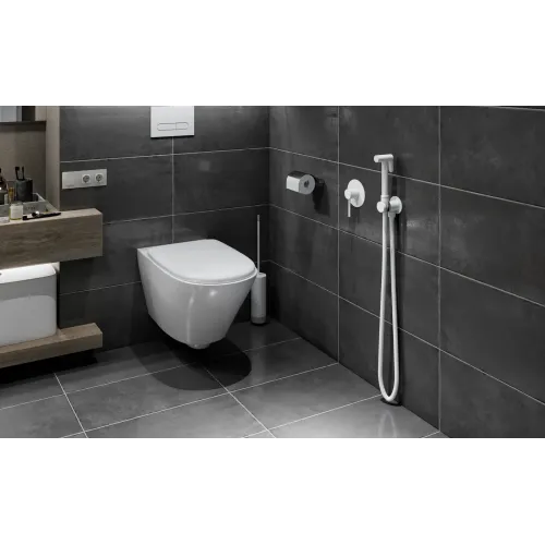 Timo. Смеситель встроенный с гигиеническим душем Saona 2389/16SM Белый матовый