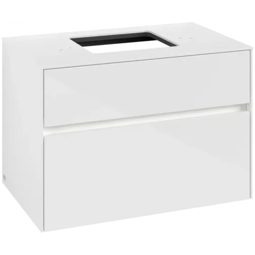 Villeroy & Boch Collaro Тумба под раковину, с подсветкой, 2 выдвижных ящика, 800 x 548 x 500 mm / Glossy White C124B0DH