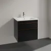 Villeroy & Boch Venticello Тумба под раковину, 2 выдвижных ящика, 603 x 590 x 502 mm, Black Matt Lacquer / Black Matt Lacquer A92405PD